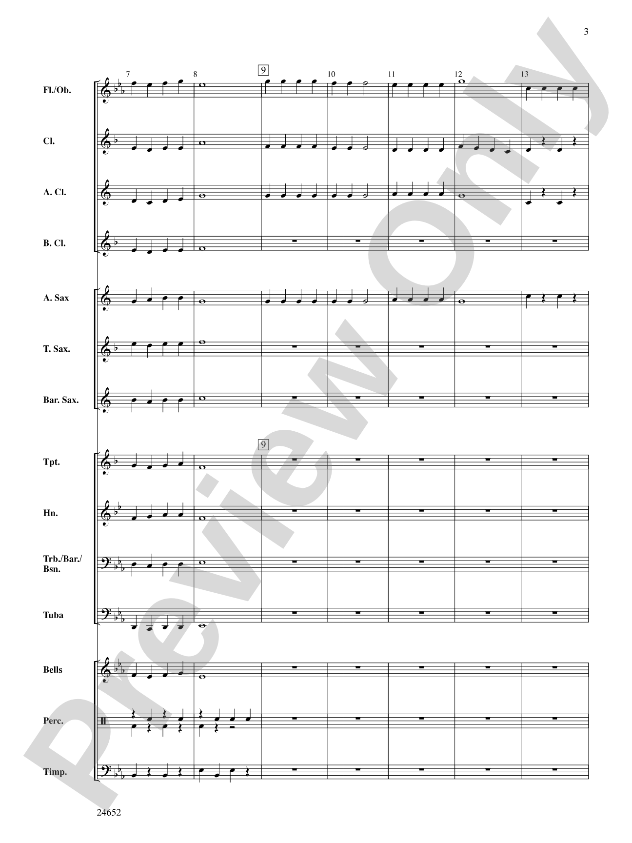 Winter Medley: Concert Band Conductor Score & Parts
