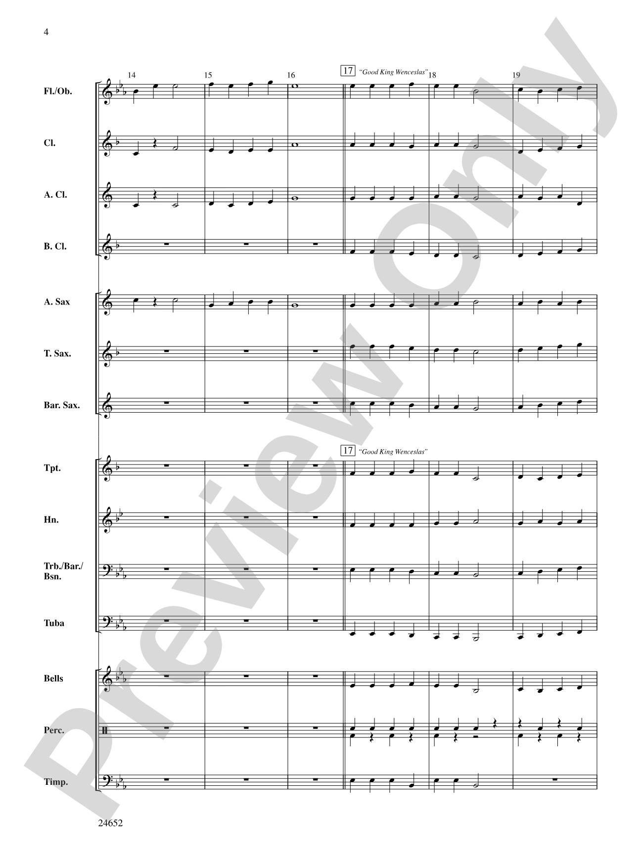 Winter Medley: Concert Band Conductor Score & Parts