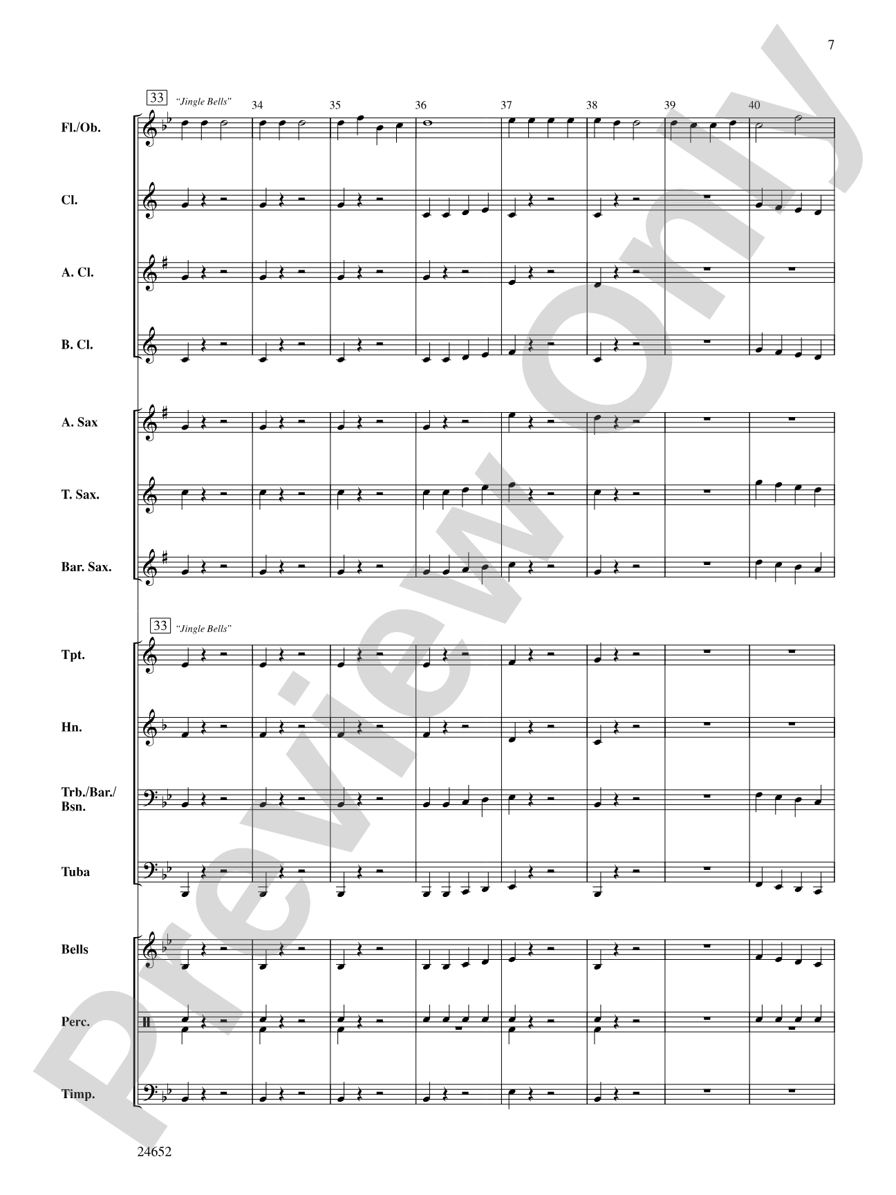 Winter Medley: Concert Band Conductor Score & Parts