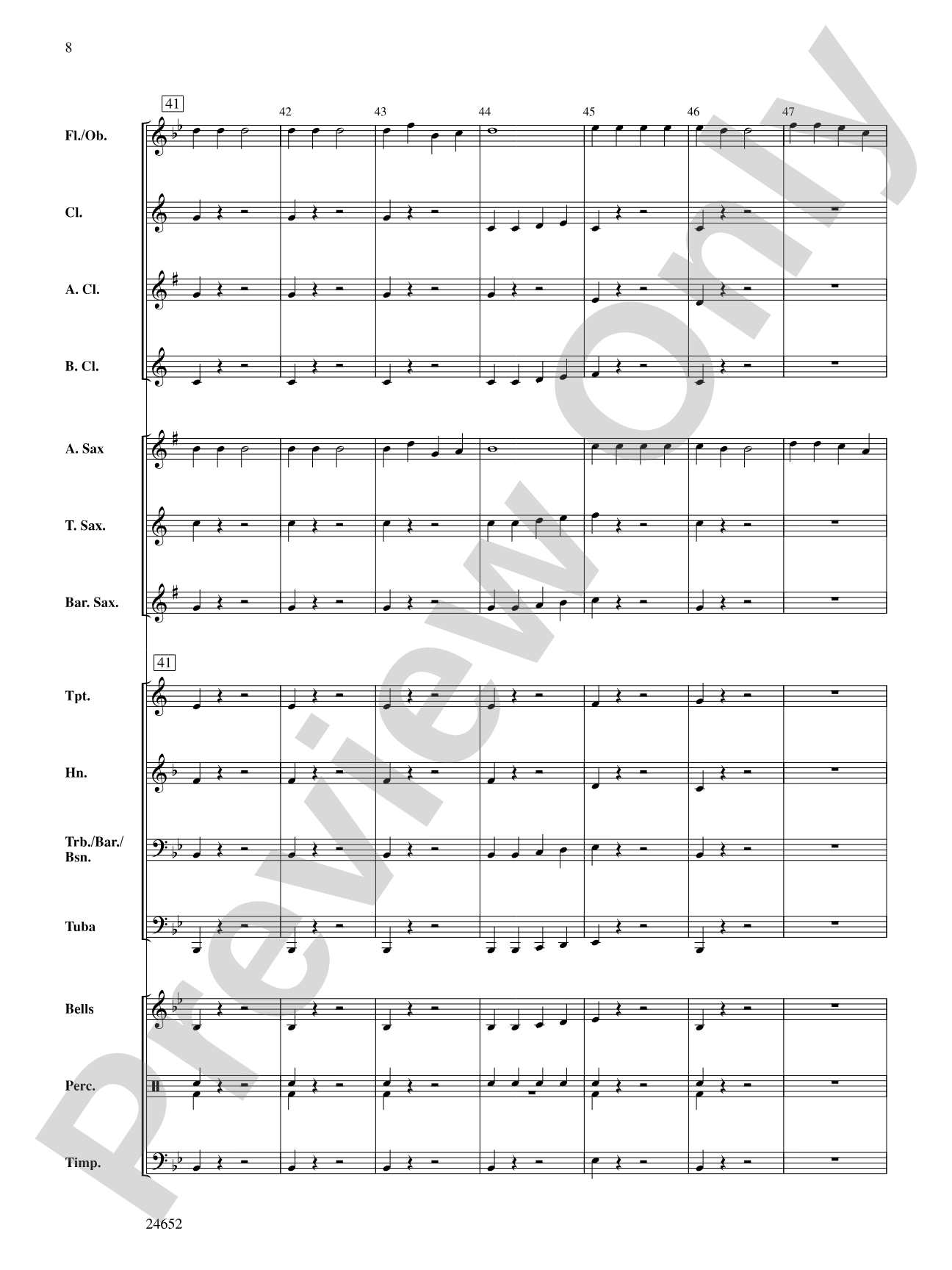 Winter Medley: Concert Band Conductor Score & Parts