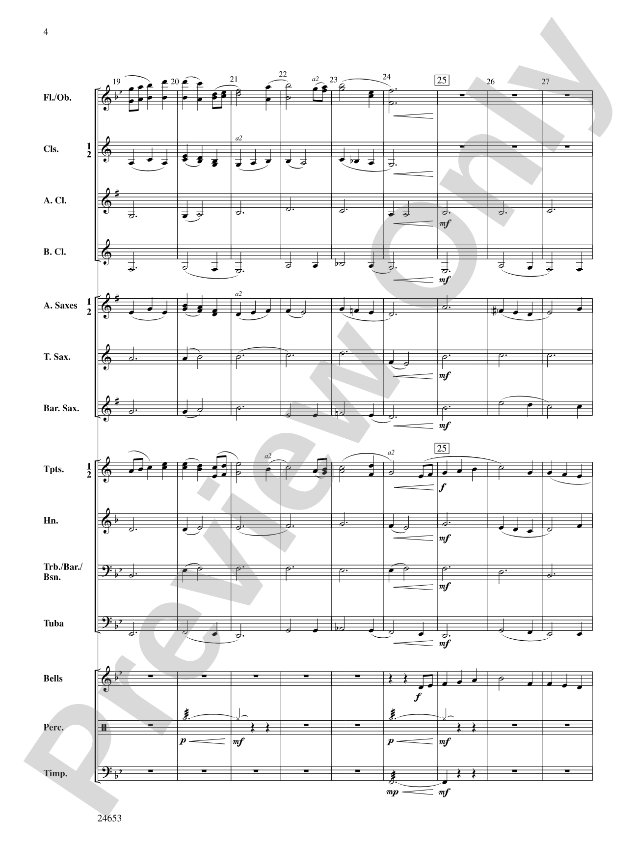 Lydian Lullaby: Concert Band Conductor Score & Parts