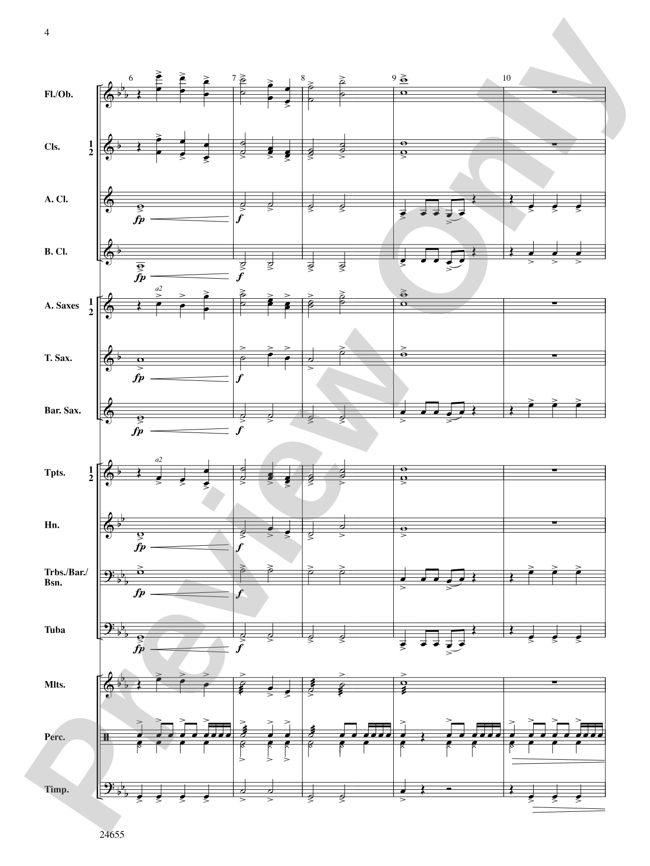 Warriors: Concert Band Conductor Score & Parts