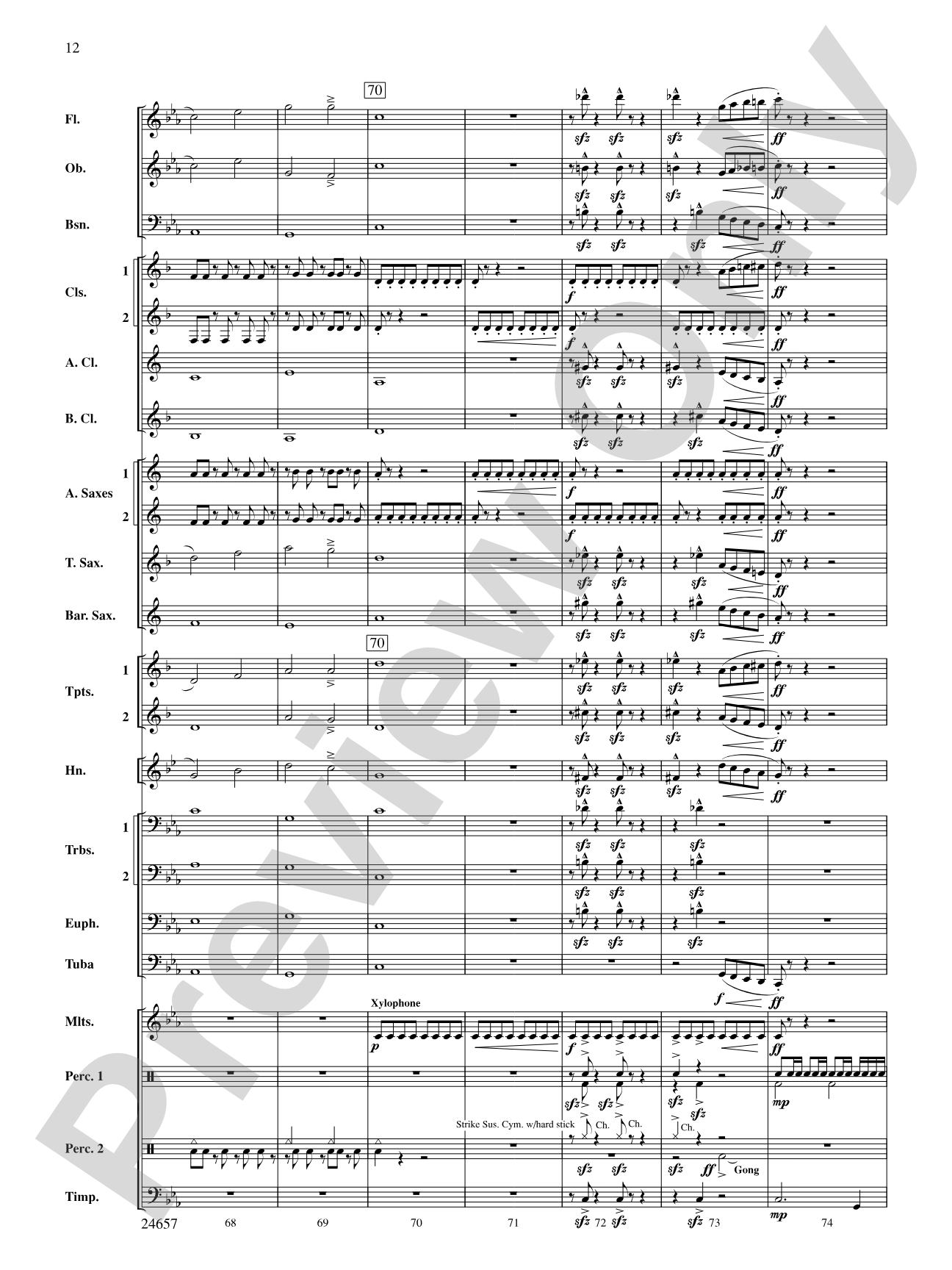 The Phantom of Dark Hollow: Concert Band Conductor Score & Parts