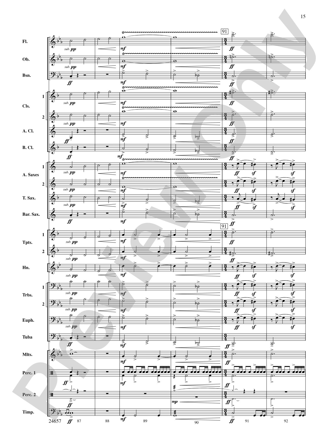 The Phantom of Dark Hollow: Concert Band Conductor Score & Parts