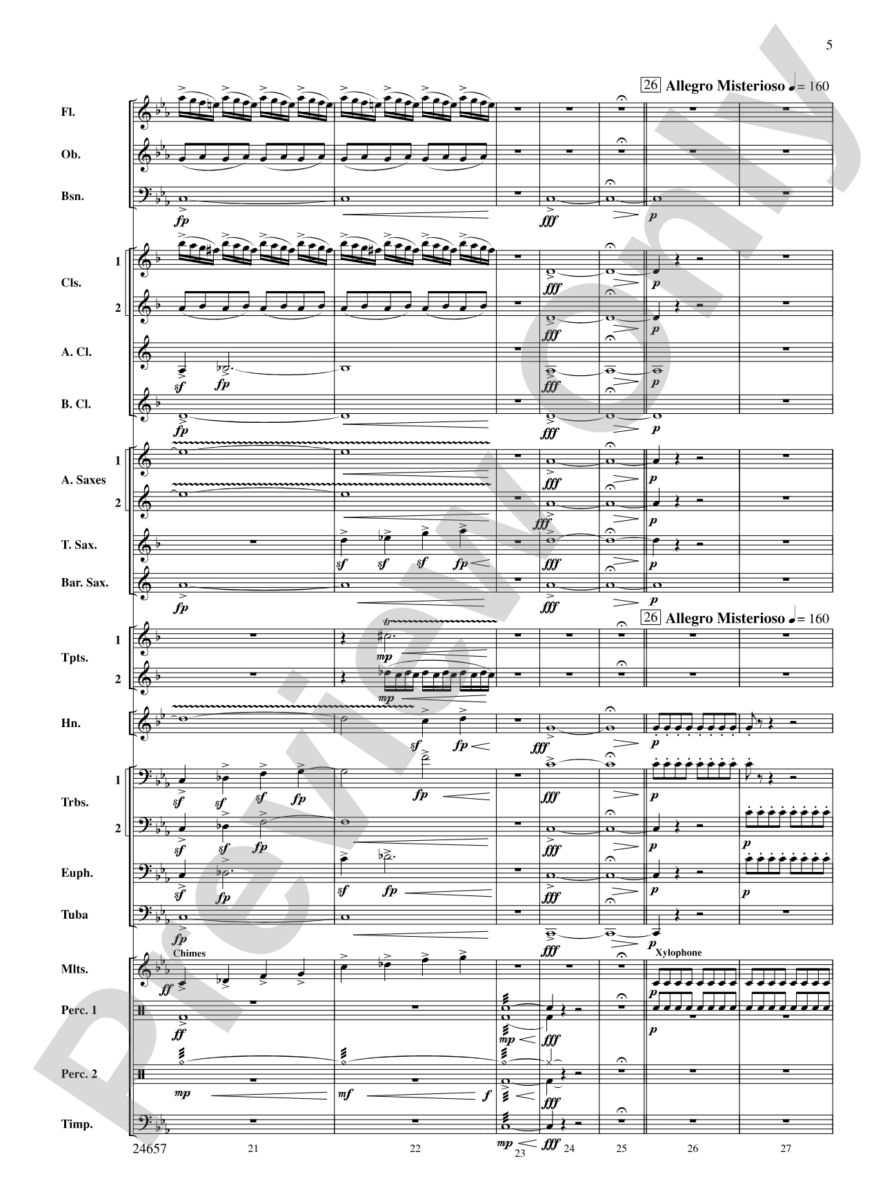 The Phantom of Dark Hollow: Concert Band Conductor Score & Parts
