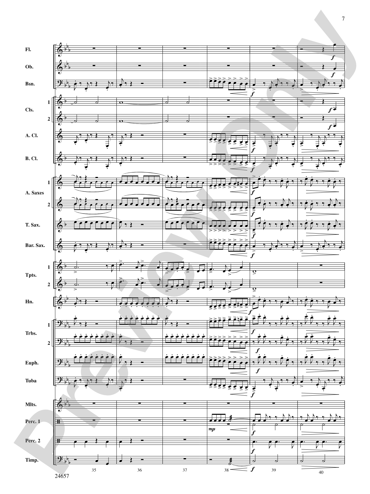 The Phantom of Dark Hollow: Concert Band Conductor Score & Parts