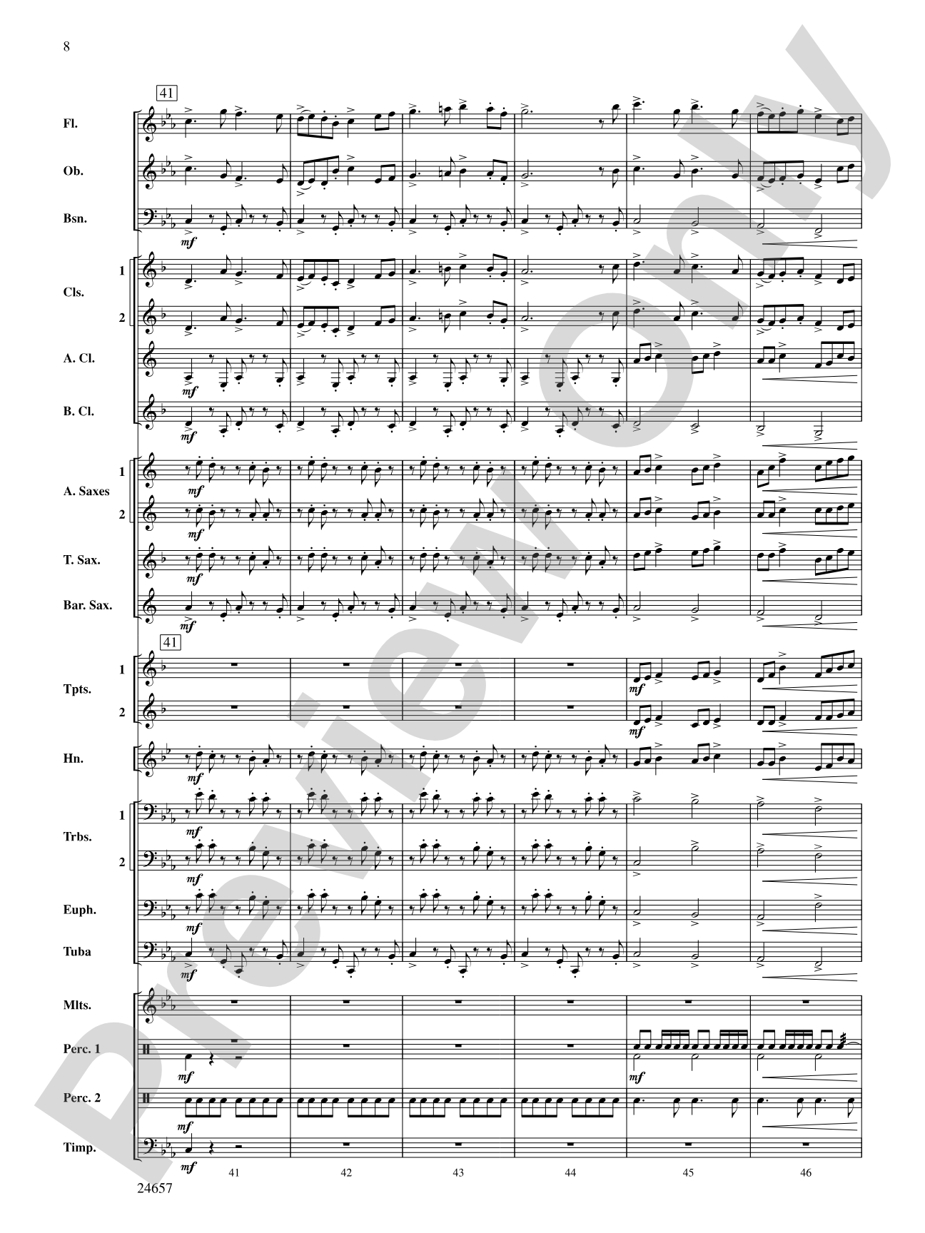 The Phantom of Dark Hollow: Concert Band Conductor Score & Parts