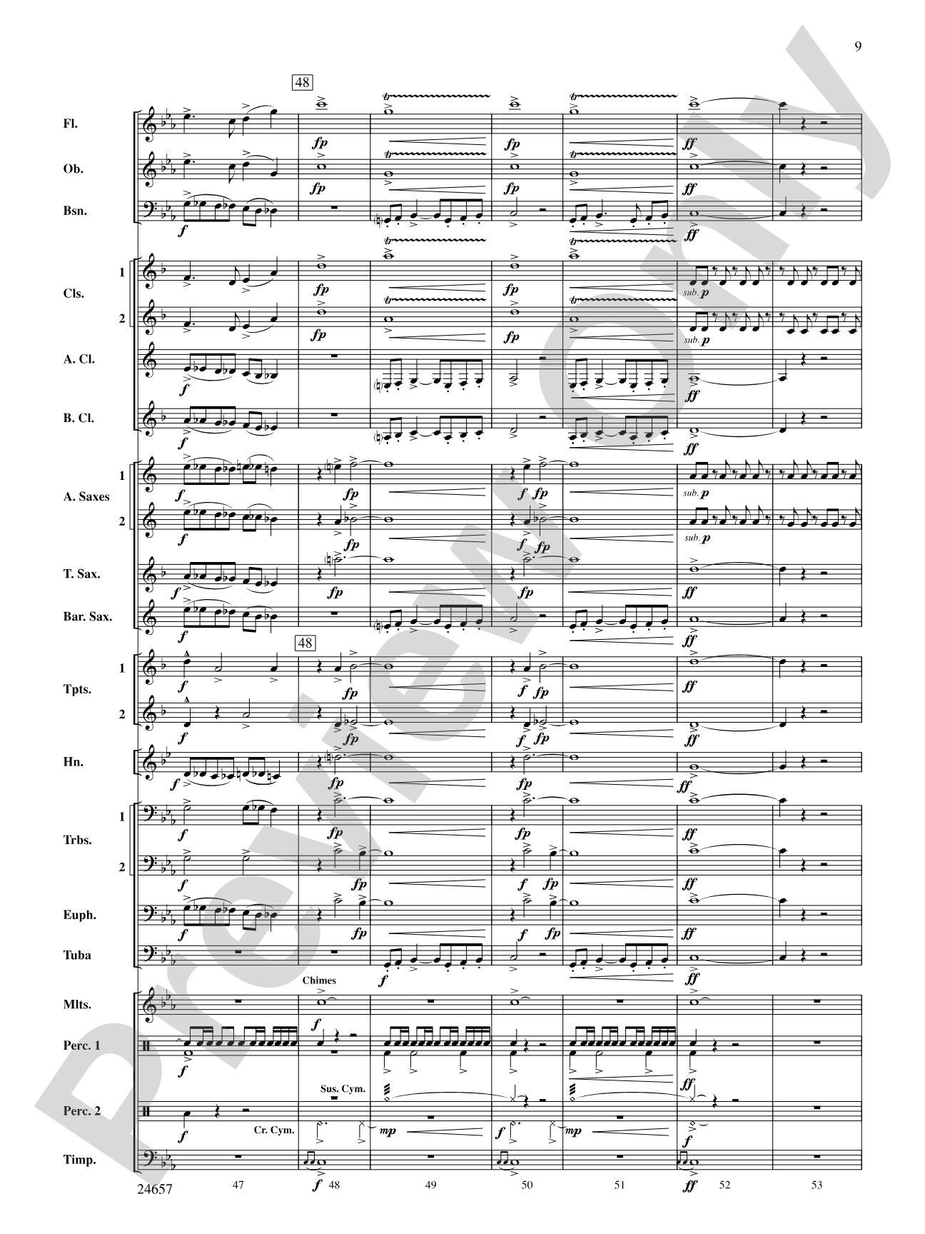 The Phantom of Dark Hollow: Concert Band Conductor Score & Parts