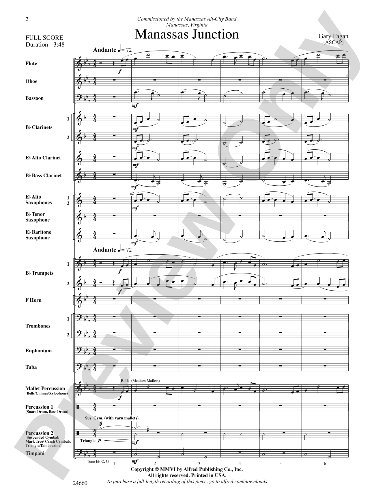 Manassas Junction: Concert Band Conductor Score & Parts