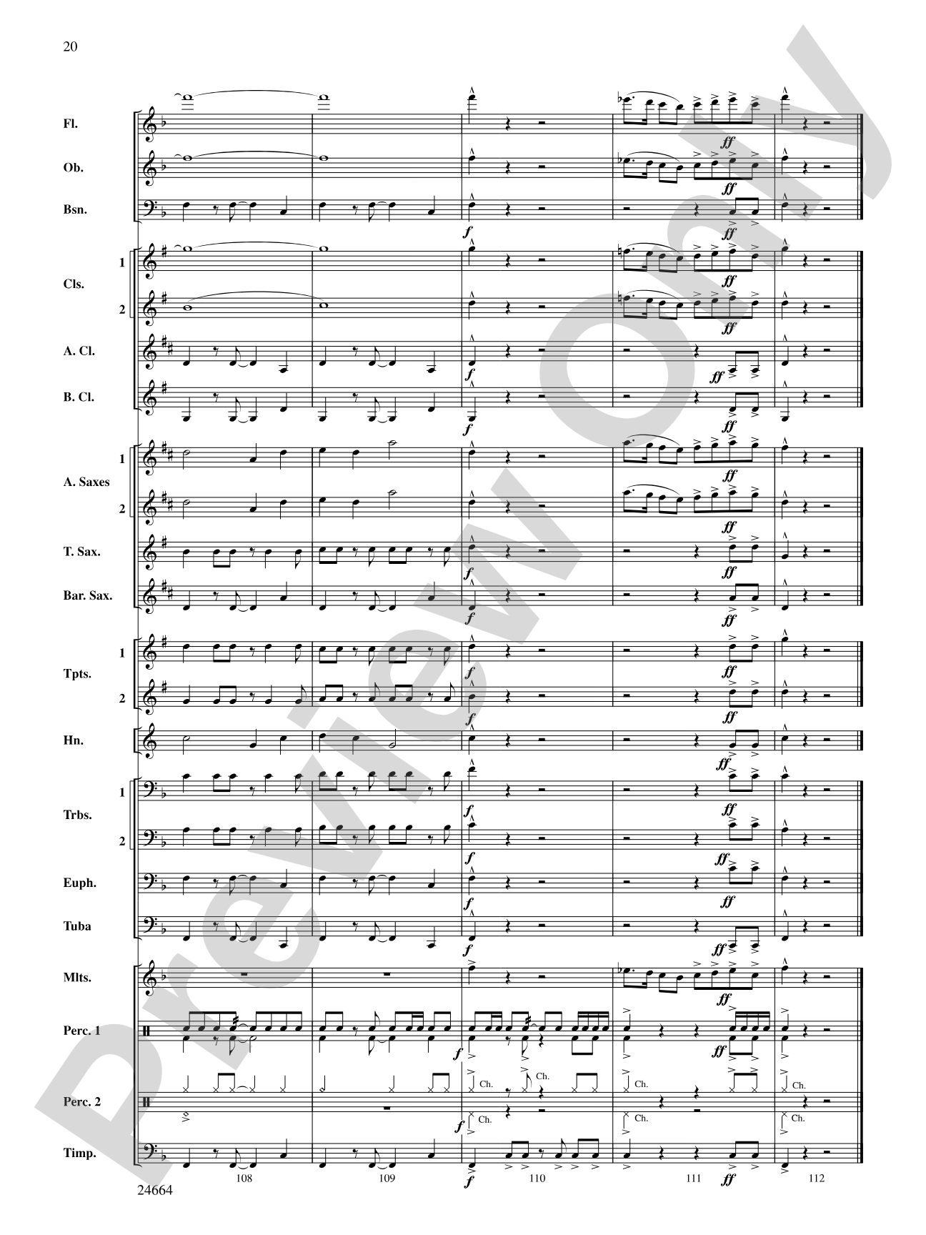 Glacier Bay: Concert Band Conductor Score & Parts
