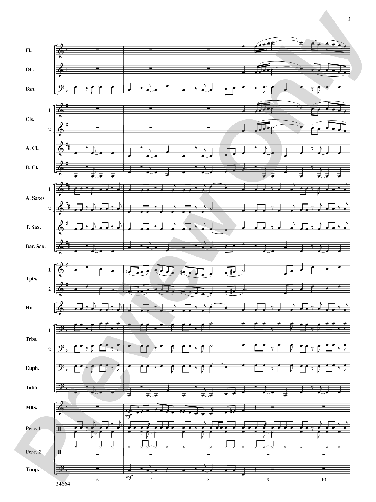 Glacier Bay: Concert Band Conductor Score & Parts