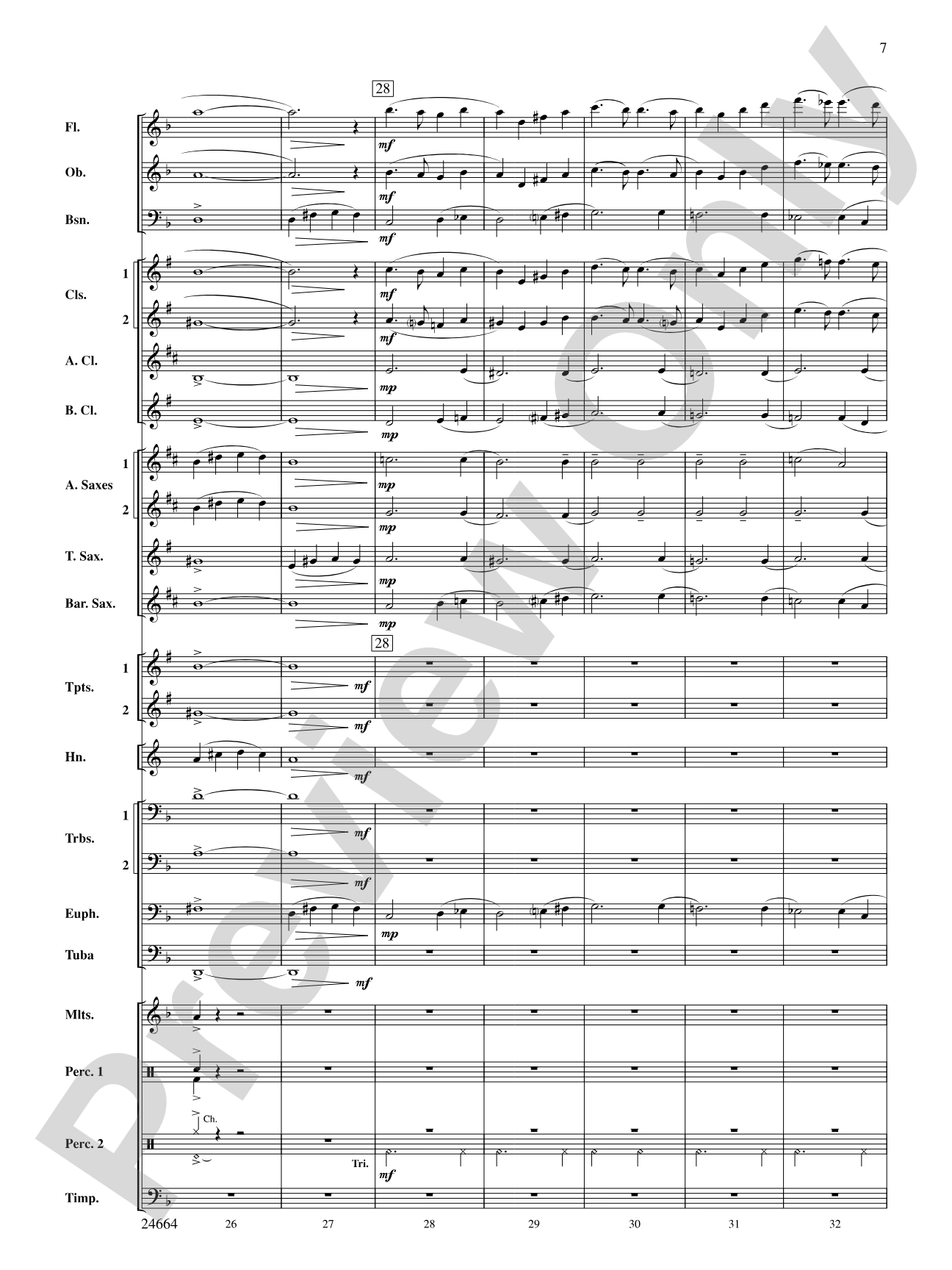 Glacier Bay: Concert Band Conductor Score & Parts