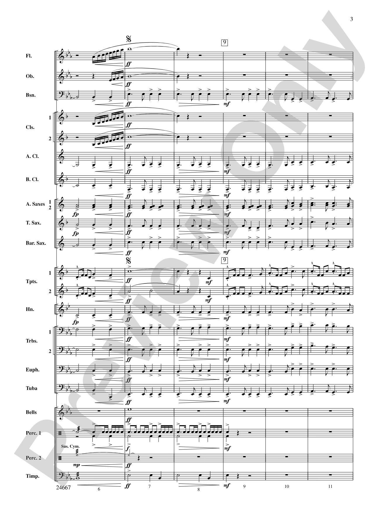 Bellefonte Overture: Concert Band Conductor Score & Parts