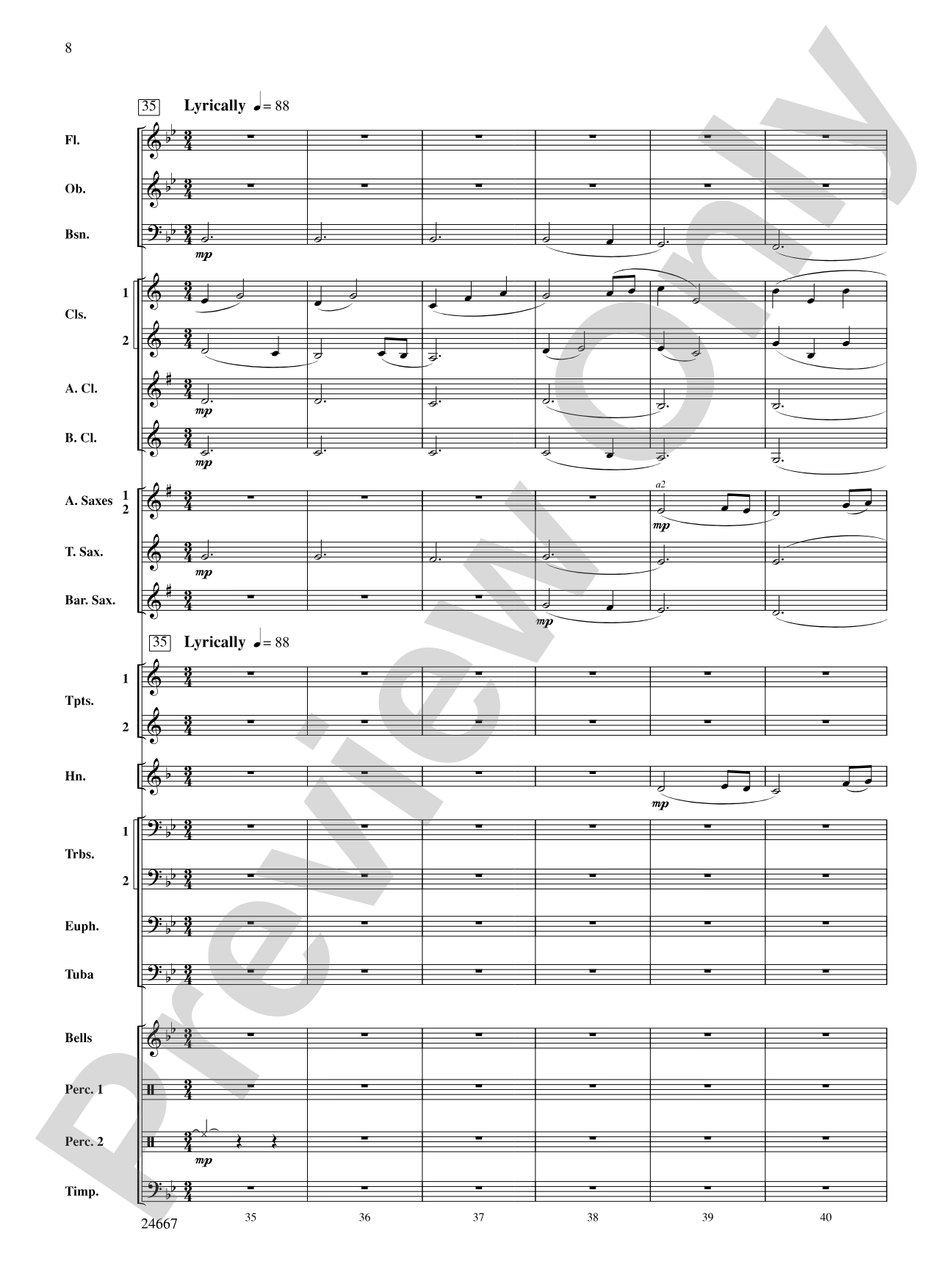 Bellefonte Overture: Concert Band Conductor Score & Parts