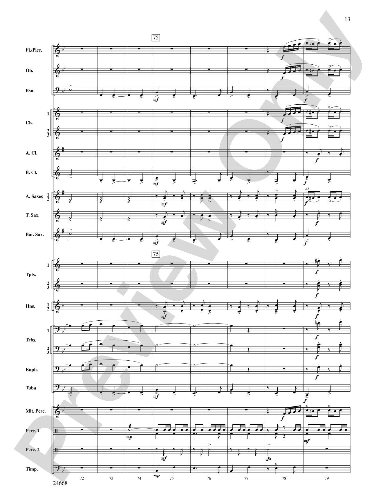 A Prairie Portrait: Concert Band Conductor Score & Parts