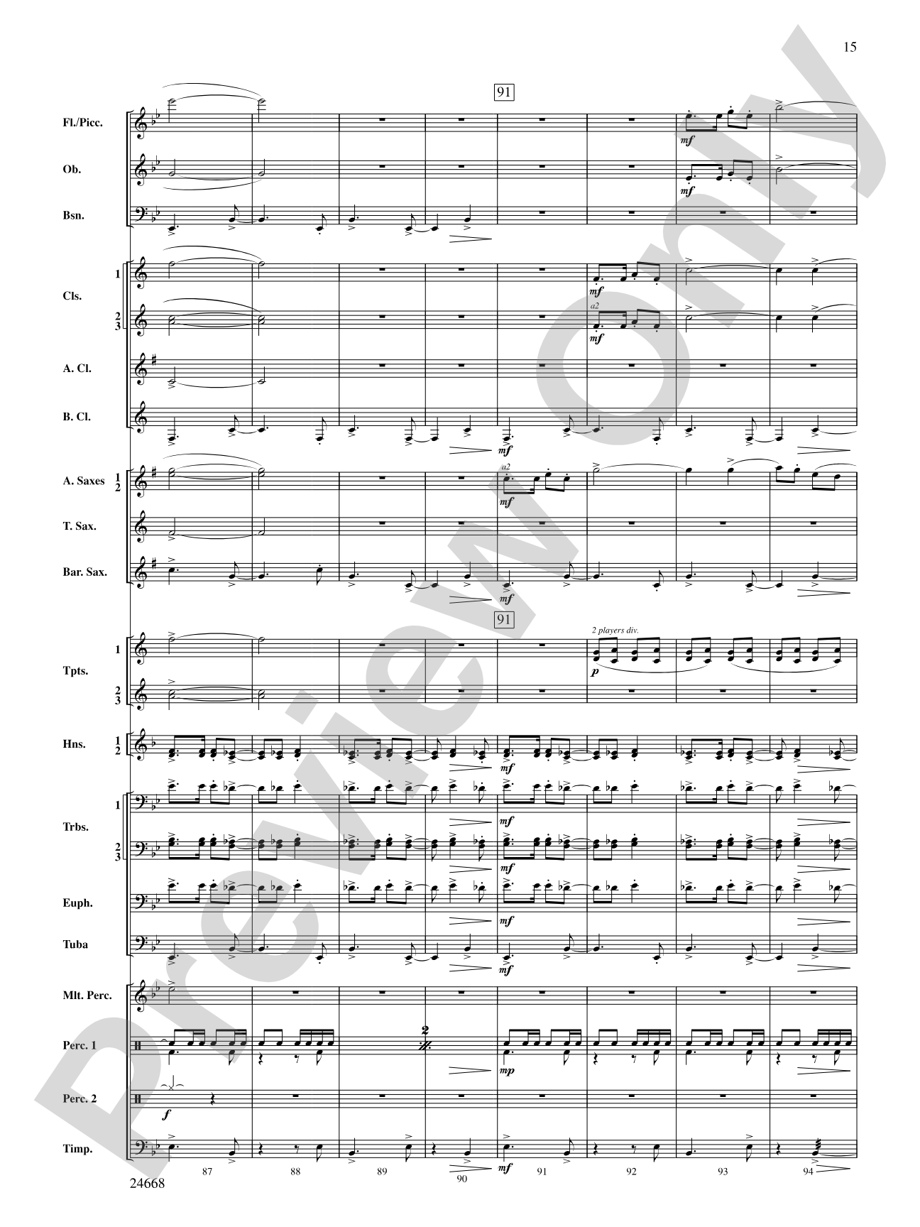 A Prairie Portrait: Concert Band Conductor Score & Parts