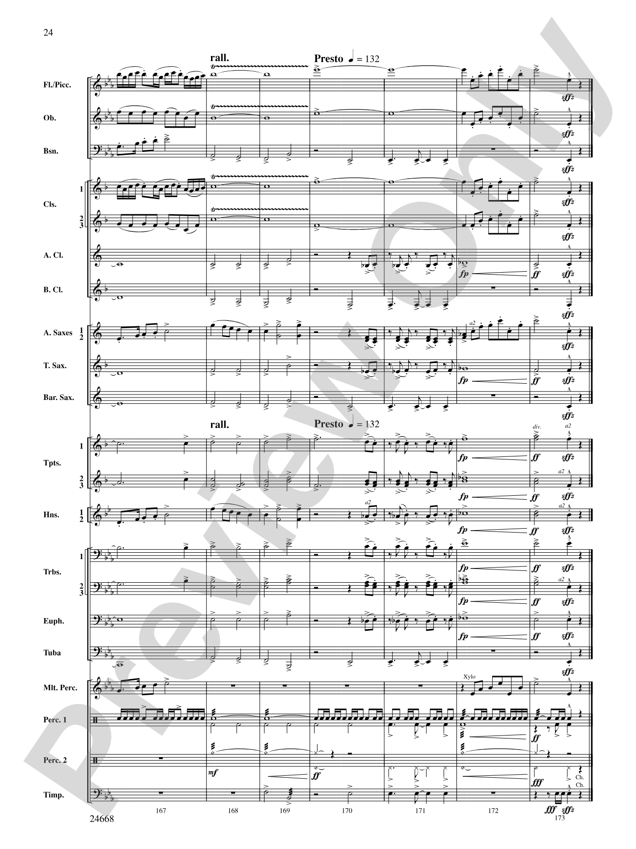A Prairie Portrait: Concert Band Conductor Score & Parts