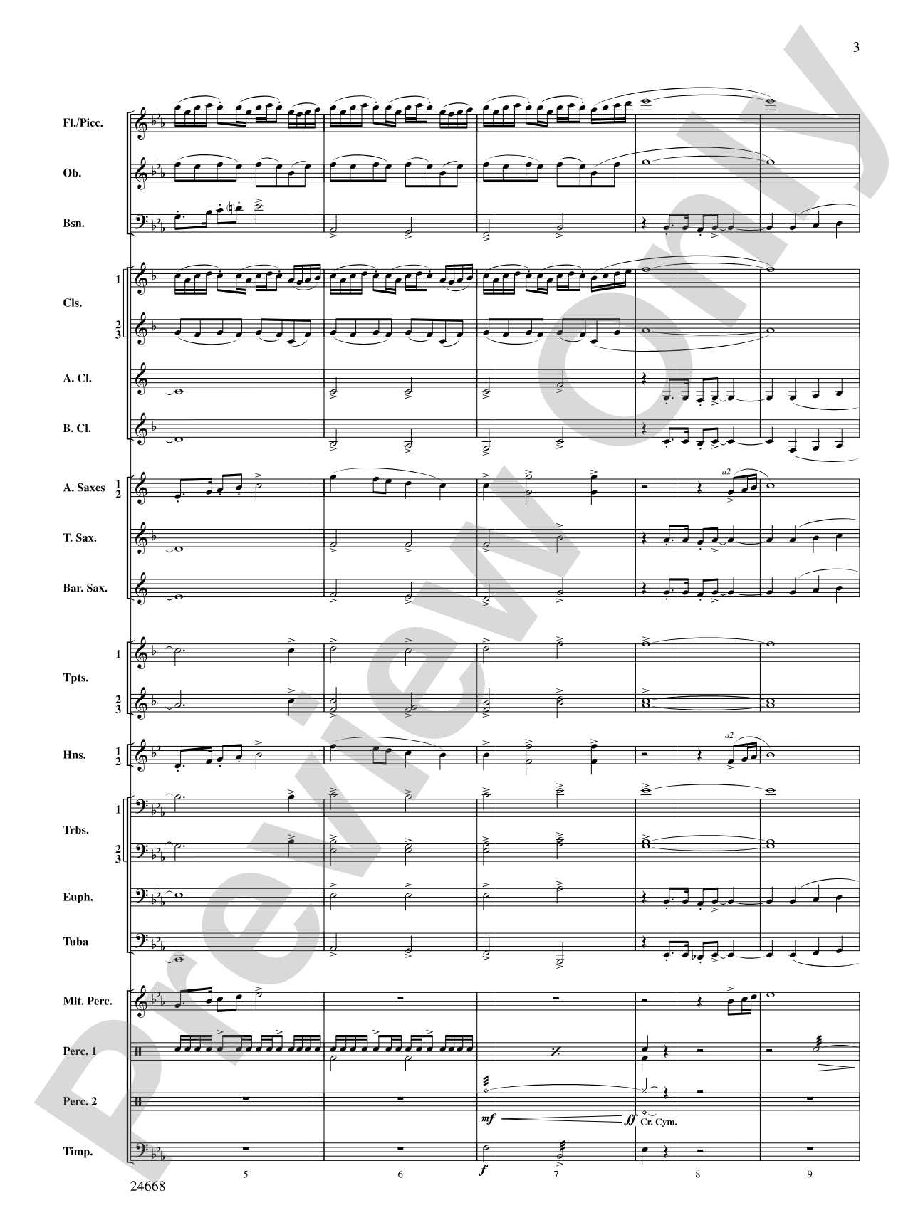 A Prairie Portrait: Concert Band Conductor Score & Parts