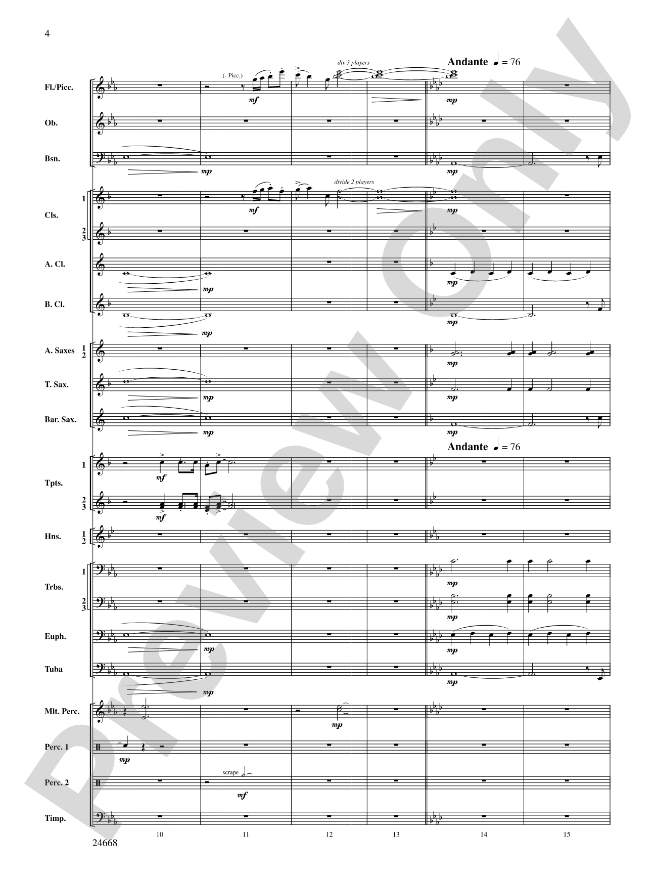 A Prairie Portrait: Concert Band Conductor Score & Parts