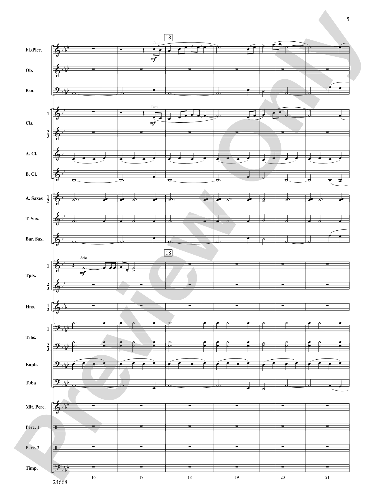 A Prairie Portrait: Concert Band Conductor Score & Parts
