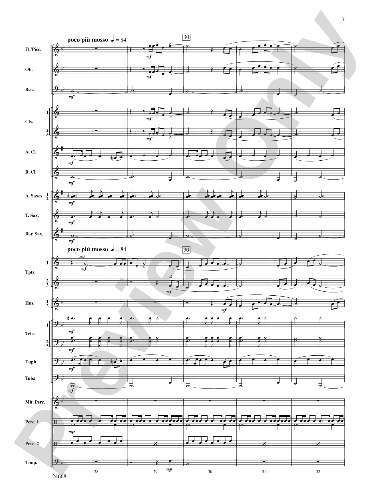 A Prairie Portrait: Concert Band Conductor Score & Parts