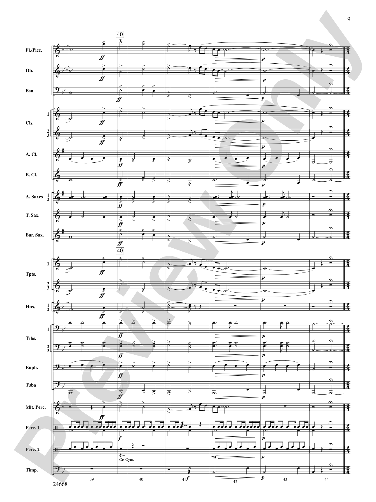 A Prairie Portrait: Concert Band Conductor Score & Parts