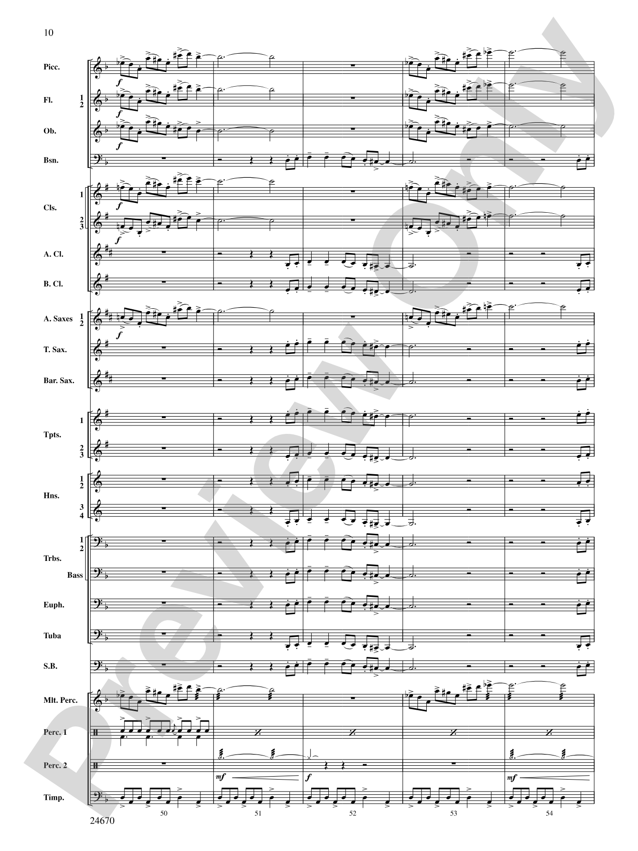 Tsunami: Concert Band Conductor Score & Parts