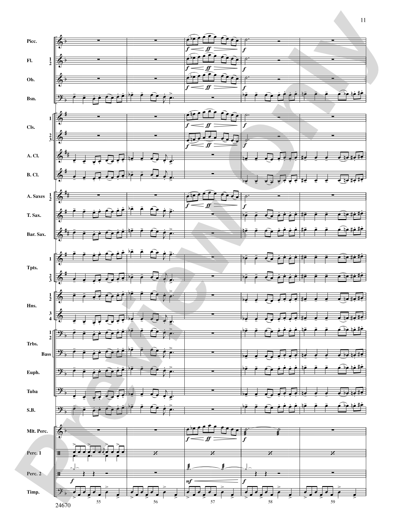 Tsunami: Concert Band Conductor Score & Parts