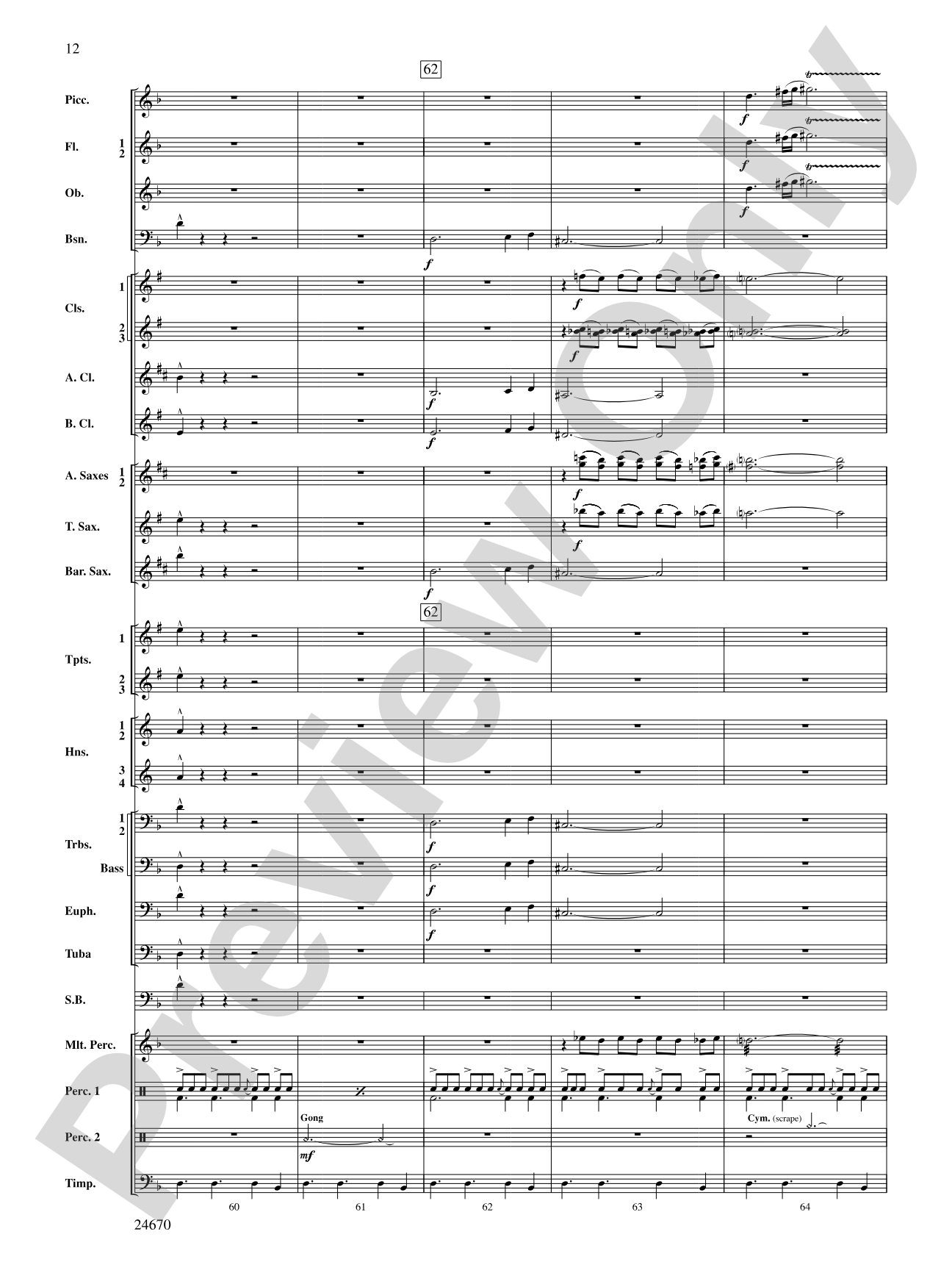 Tsunami: Concert Band Conductor Score & Parts
