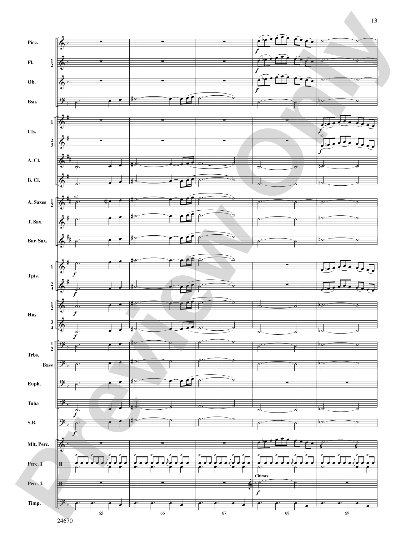 Tsunami: Concert Band Conductor Score & Parts