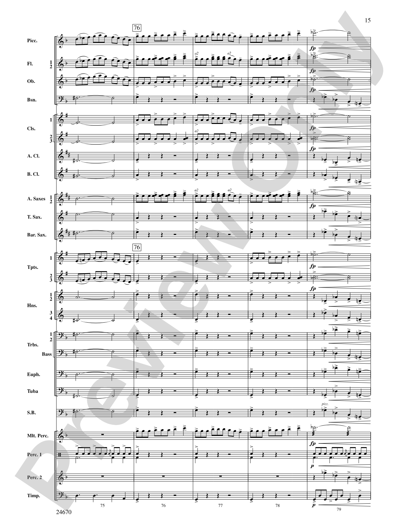 Tsunami: Concert Band Conductor Score & Parts
