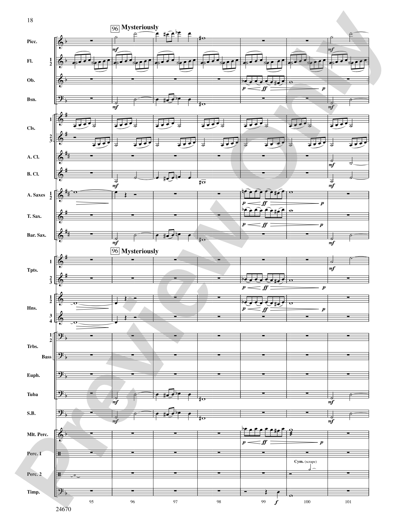 Tsunami: Concert Band Conductor Score & Parts