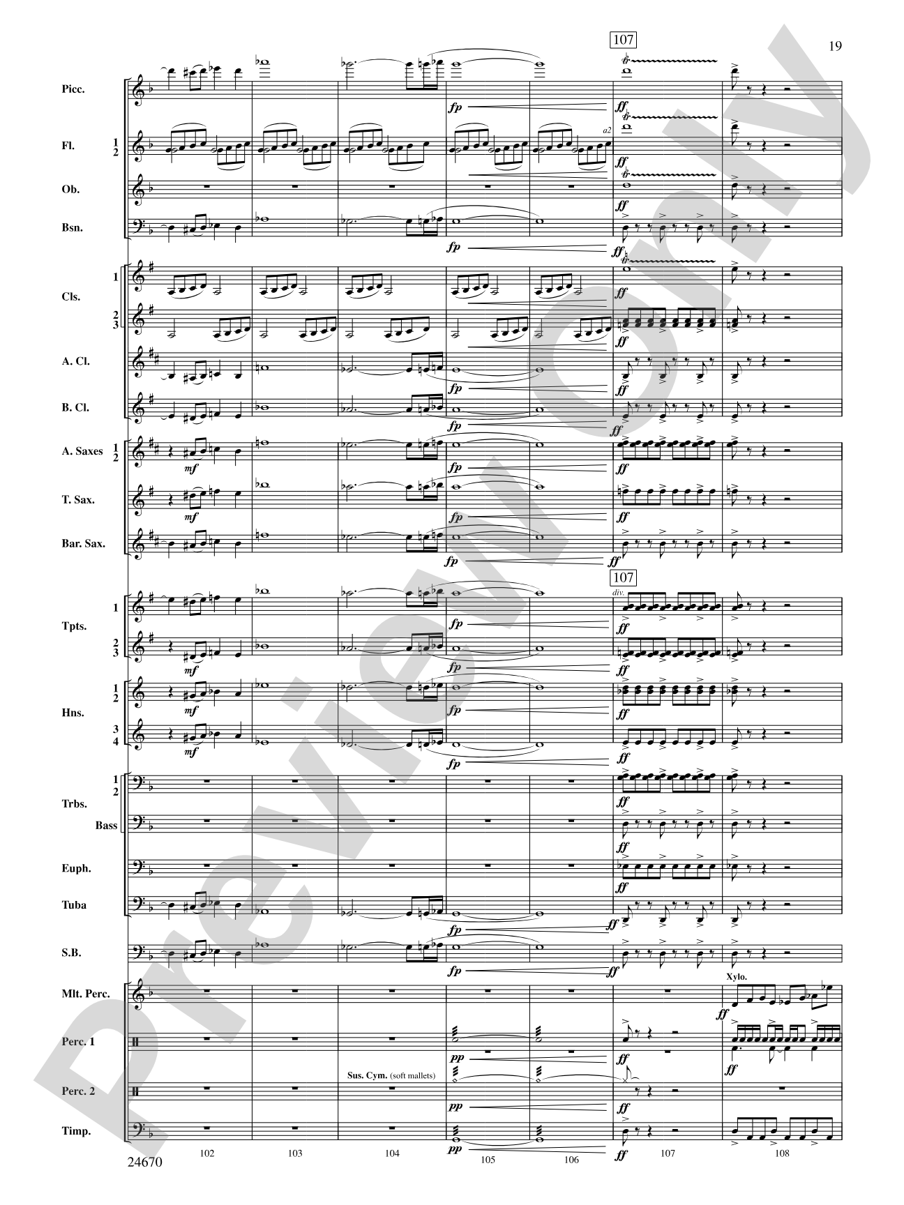 Tsunami: Concert Band Conductor Score & Parts
