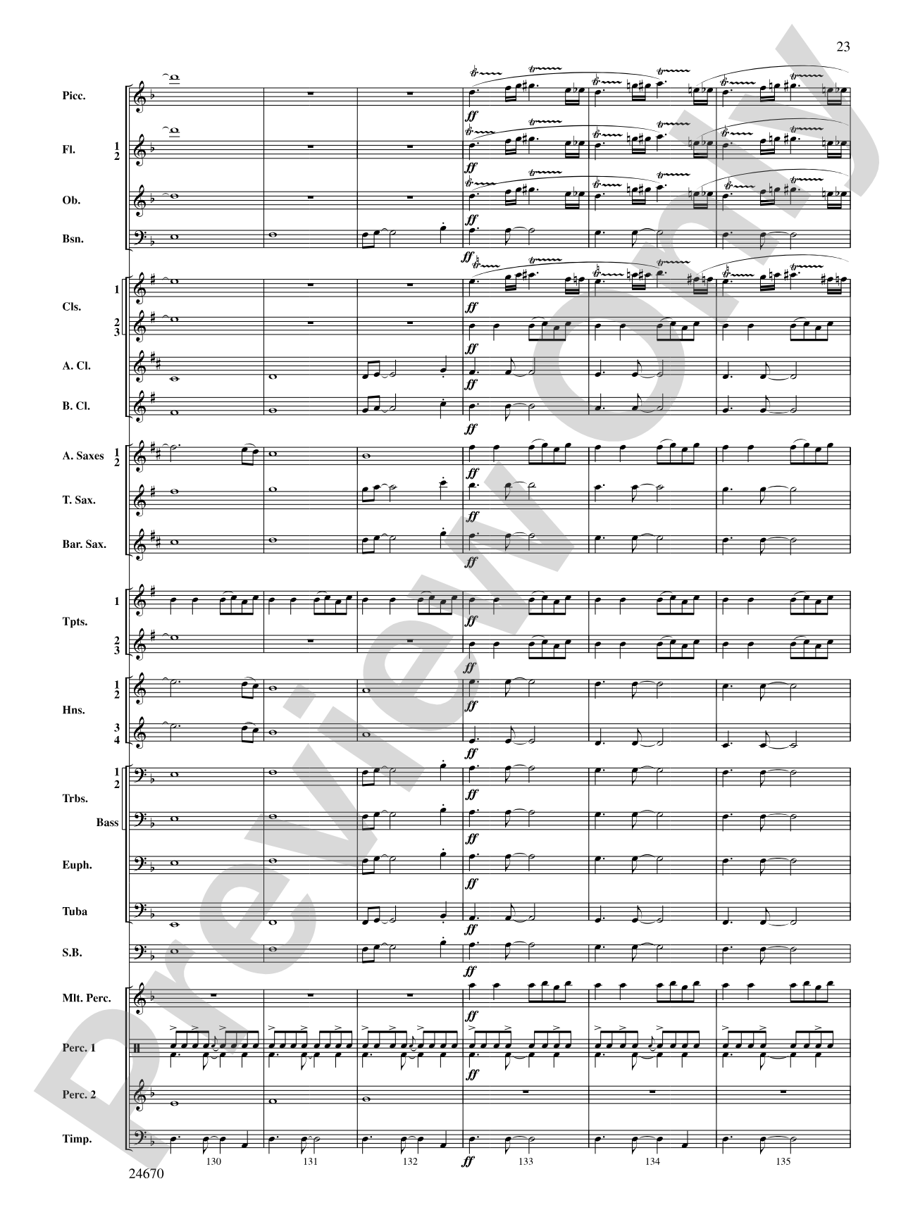 Tsunami: Concert Band Conductor Score & Parts