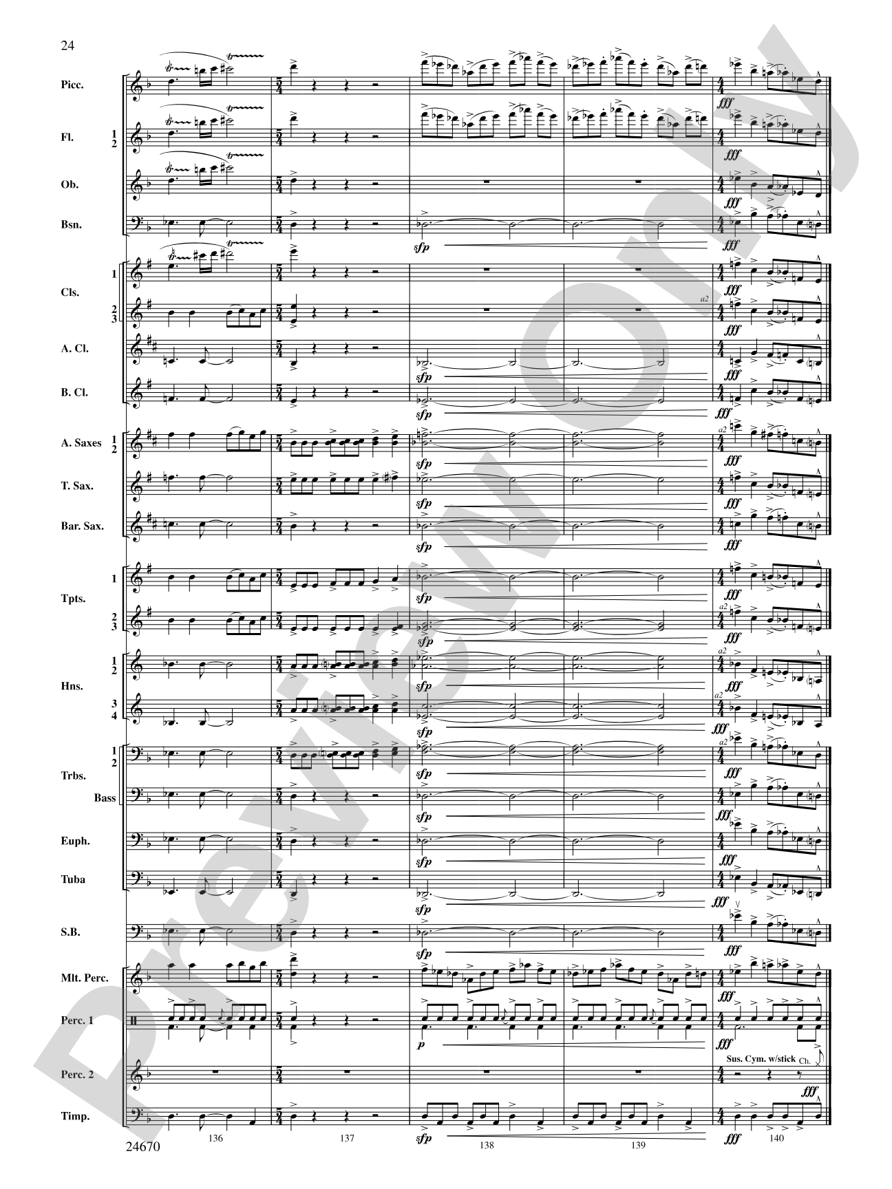 Tsunami: Concert Band Conductor Score & Parts