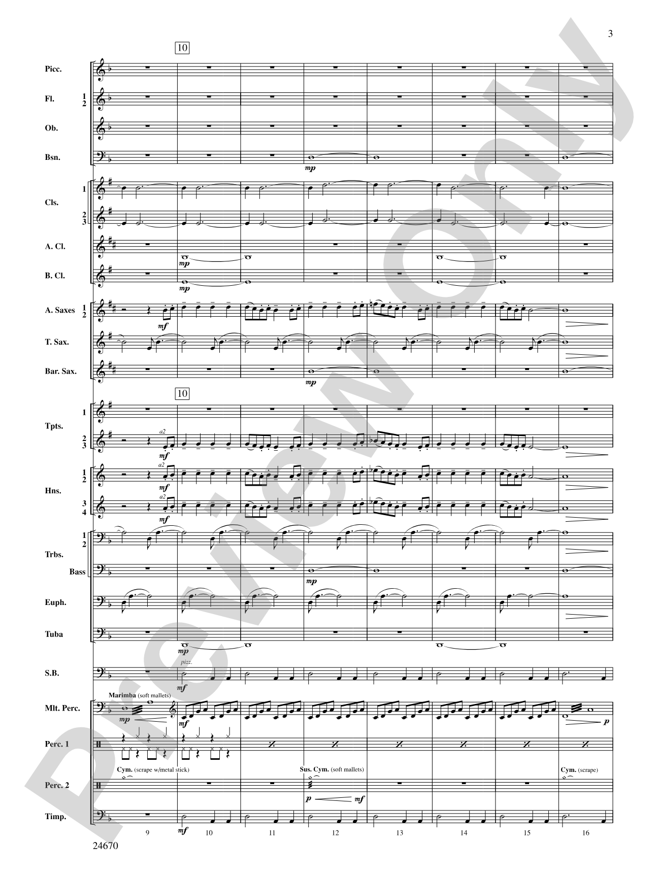Tsunami: Concert Band Conductor Score & Parts