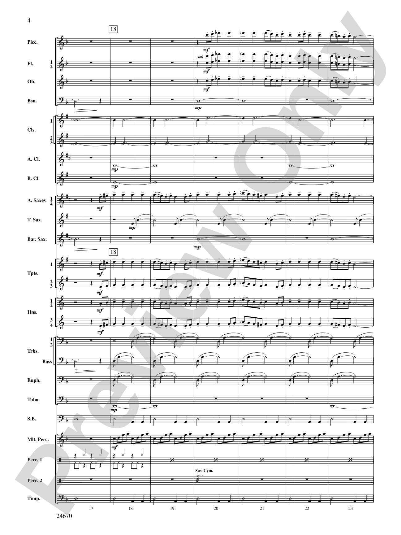 Tsunami: Concert Band Conductor Score & Parts