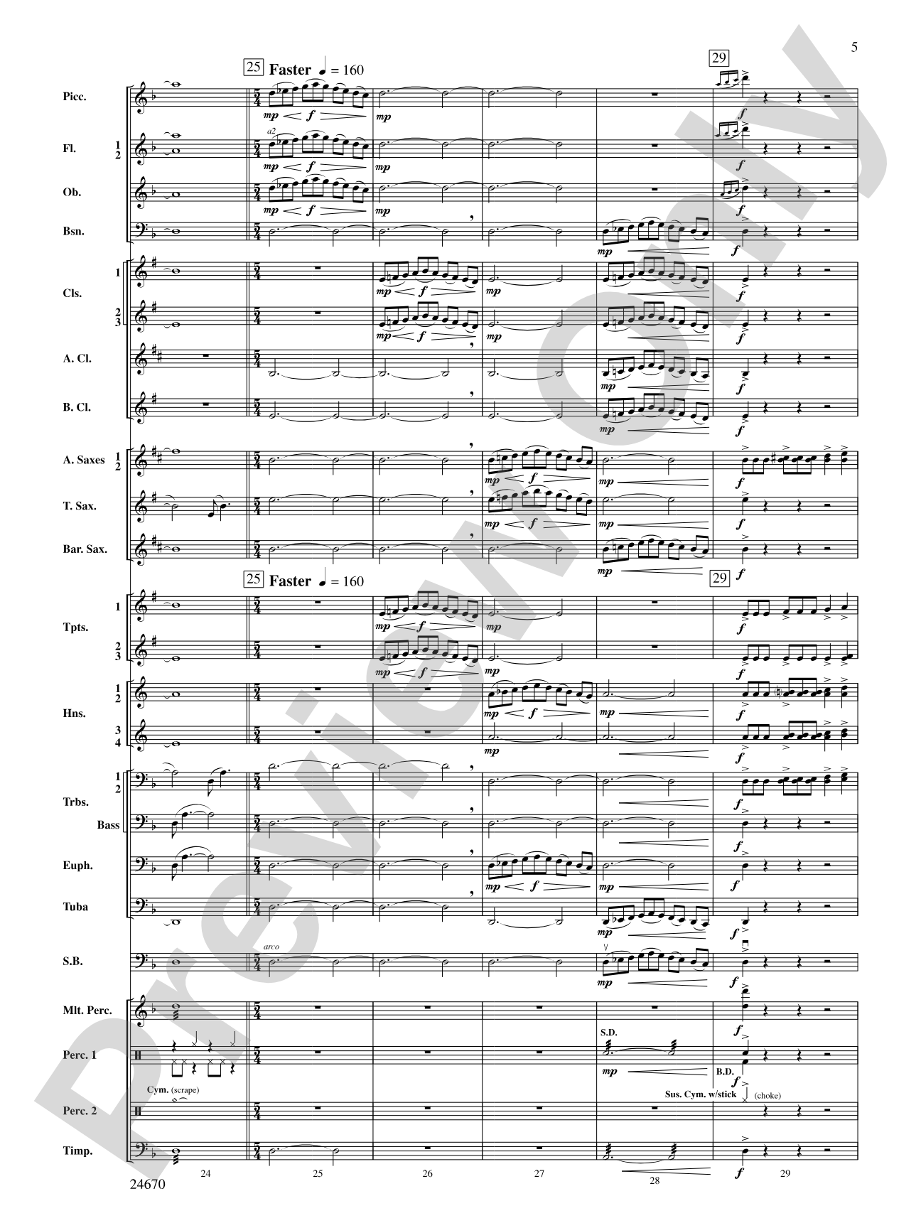 Tsunami: Concert Band Conductor Score & Parts