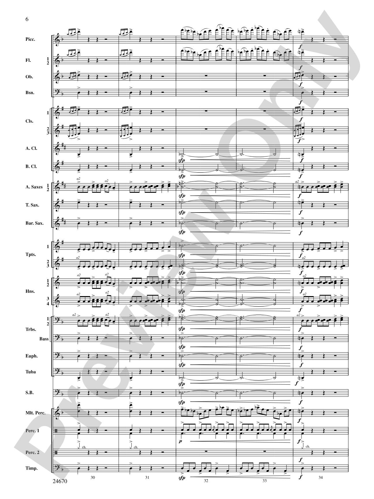 Tsunami: Concert Band Conductor Score & Parts
