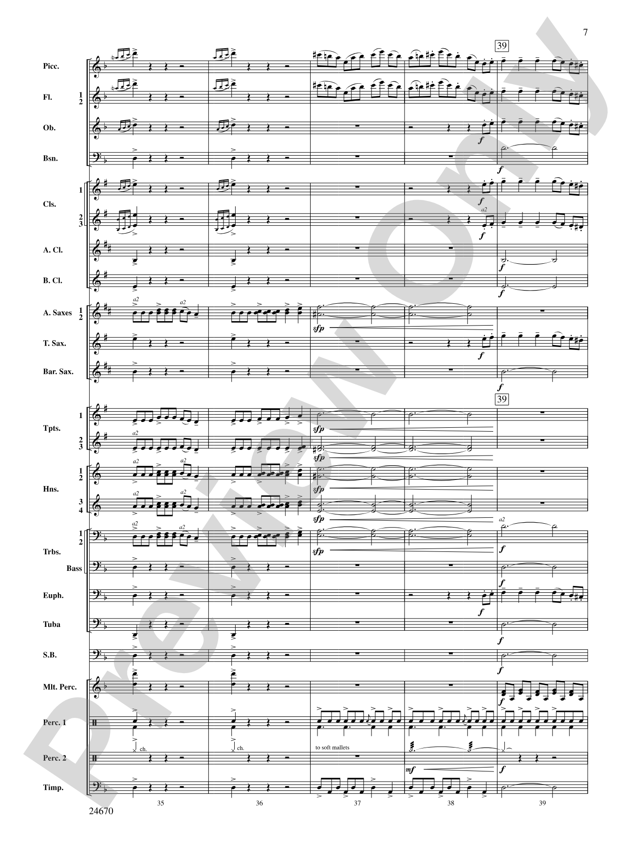 Tsunami: Concert Band Conductor Score & Parts