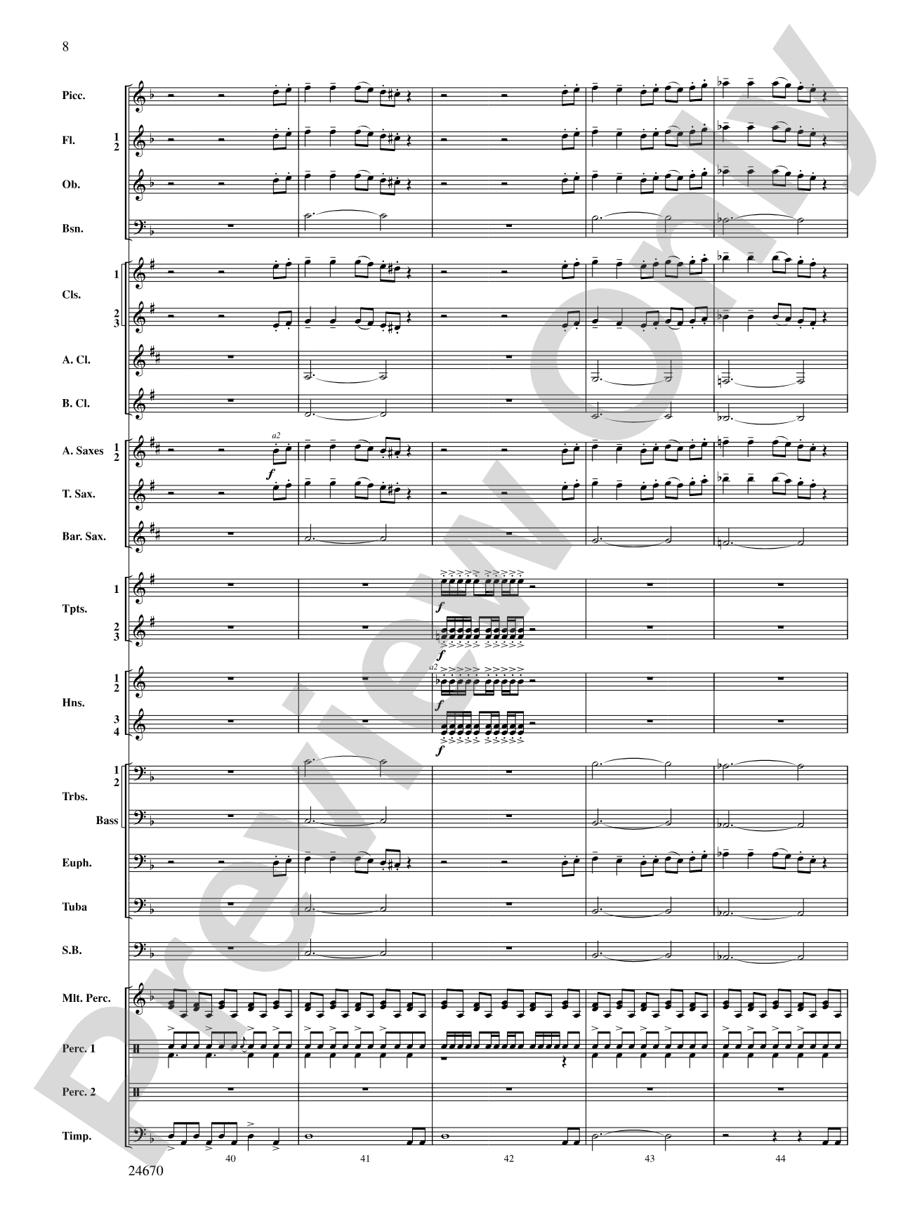 Tsunami: Concert Band Conductor Score & Parts
