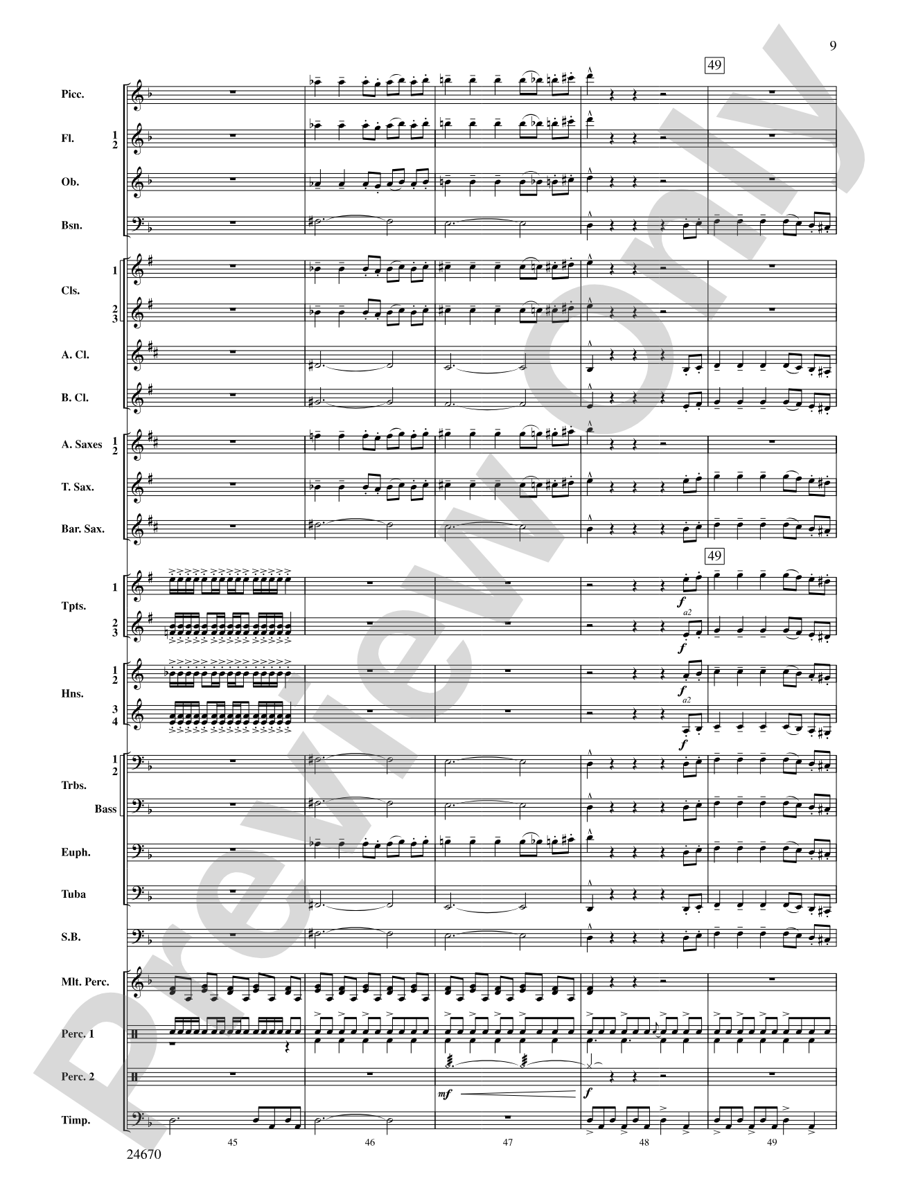 Tsunami: Concert Band Conductor Score & Parts