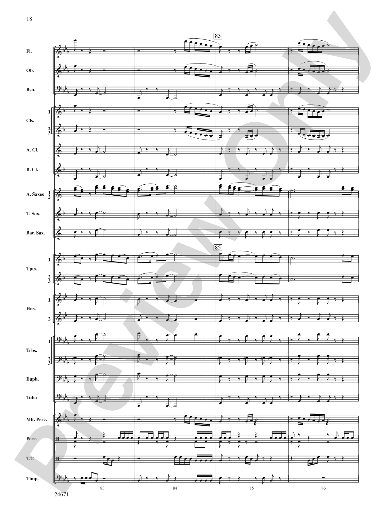 Manzanita: Concert Band Conductor Score & Parts