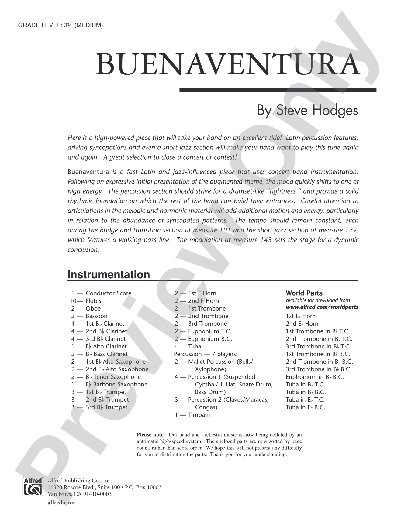 Buenaventura: Score