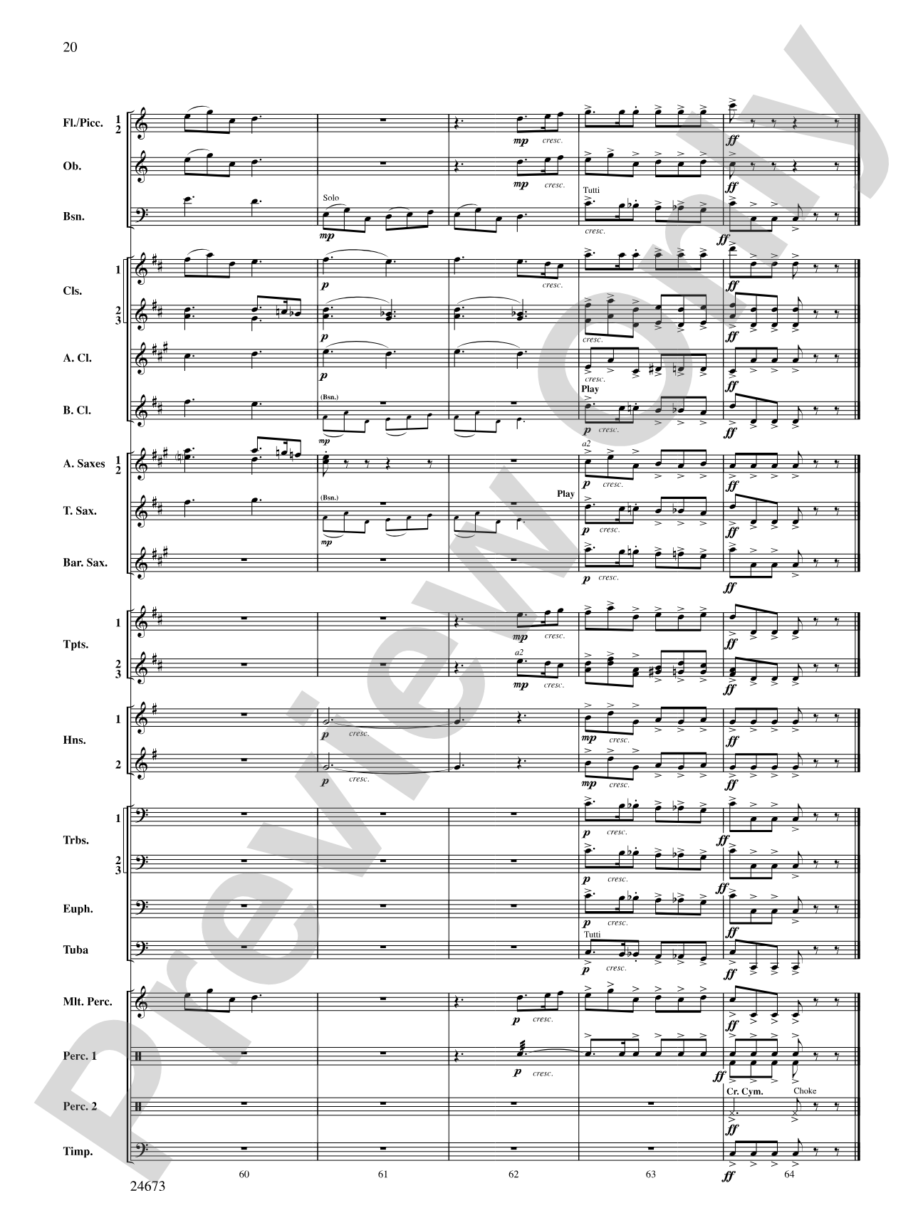 Arden Variations: Concert Band Conductor Score & Parts