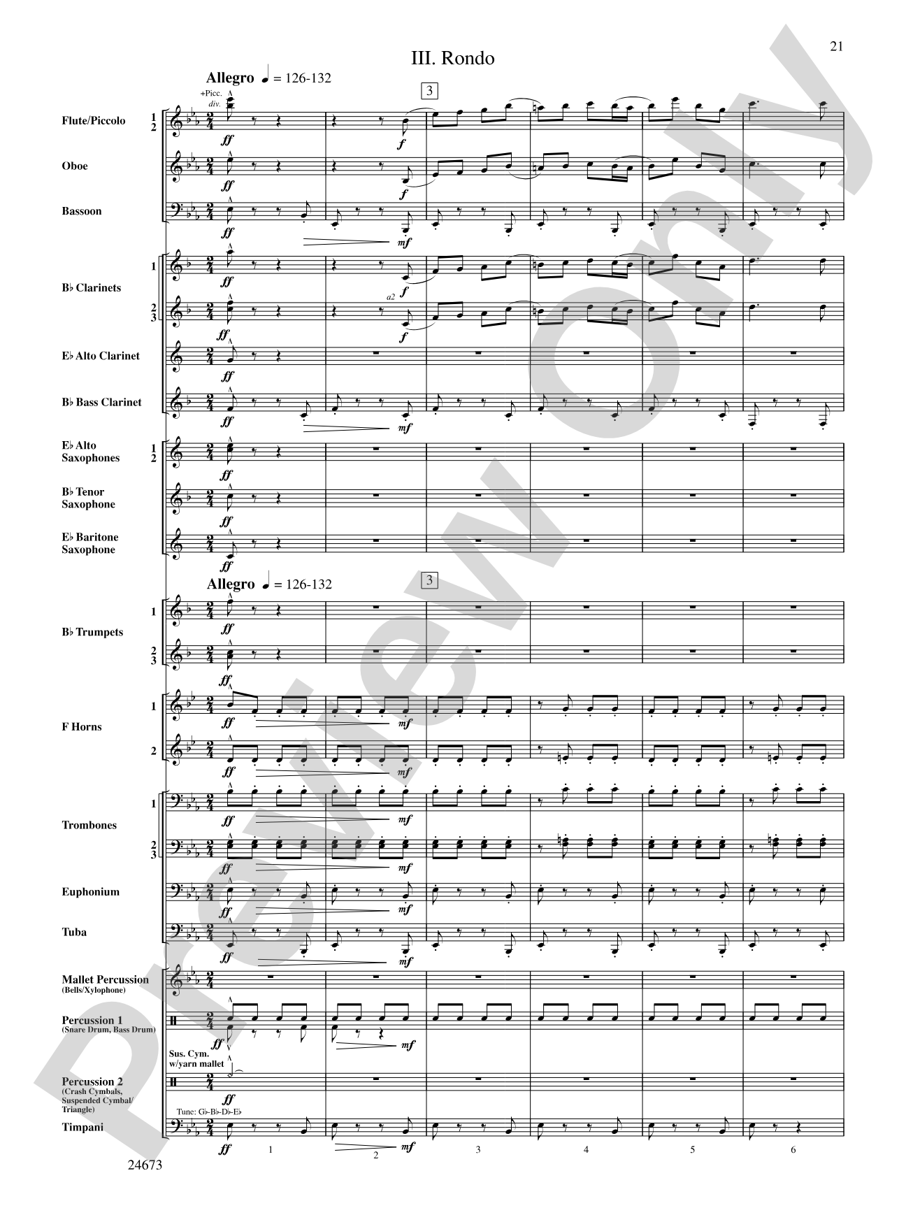 Arden Variations: Concert Band Conductor Score & Parts