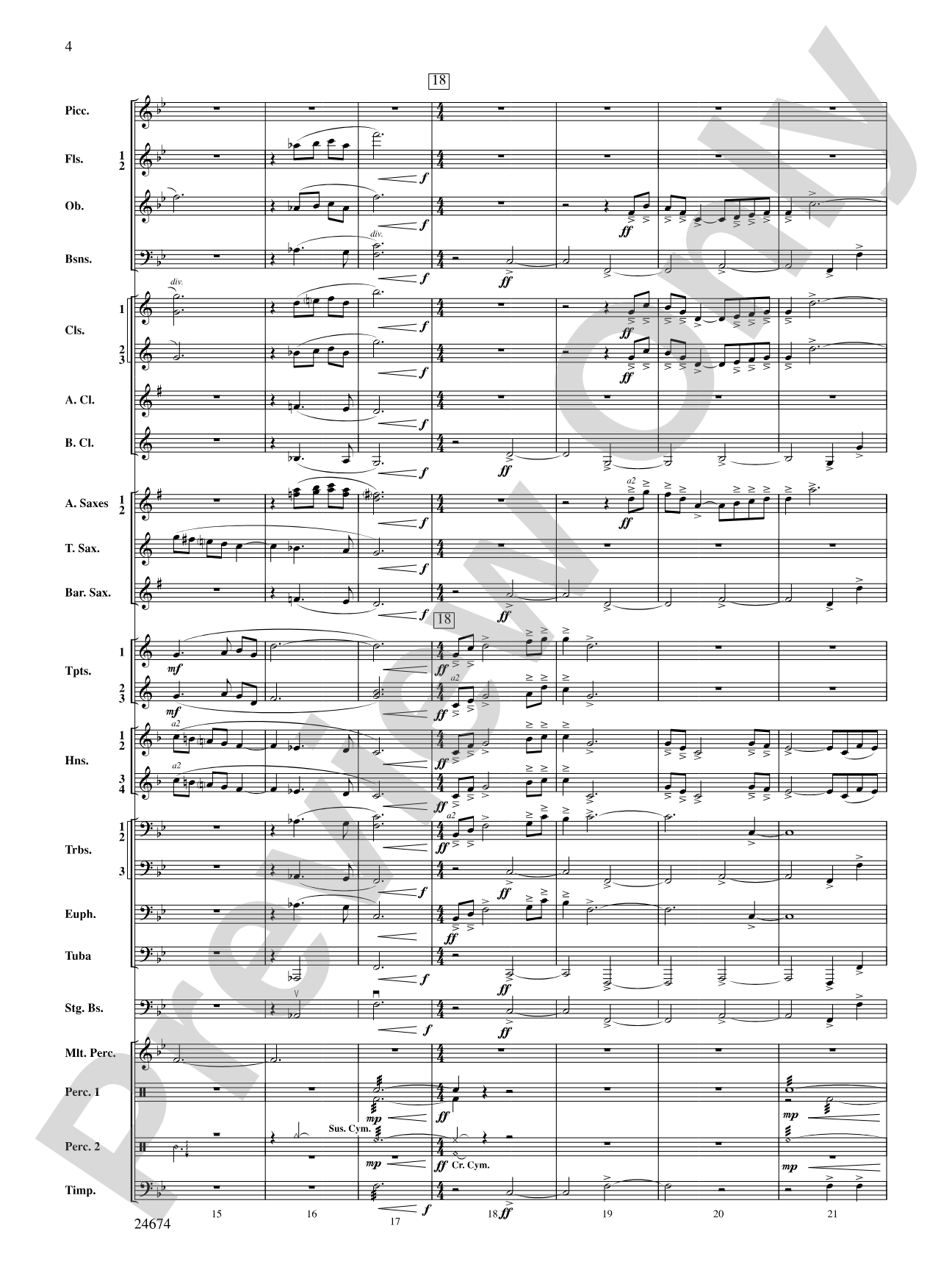 Over Slope and Summit: Concert Band Conductor Score & Parts