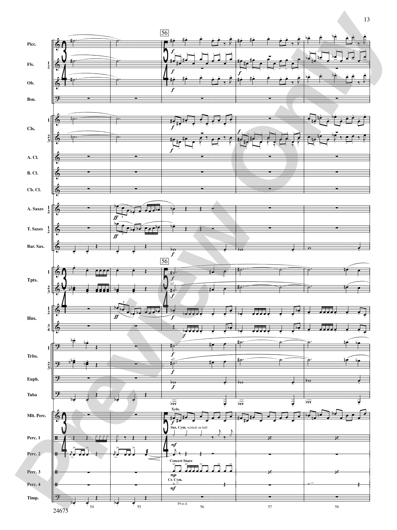 Confession (Movement 2 of Symphony of Prayer): Concert Band Conductor Score & Parts