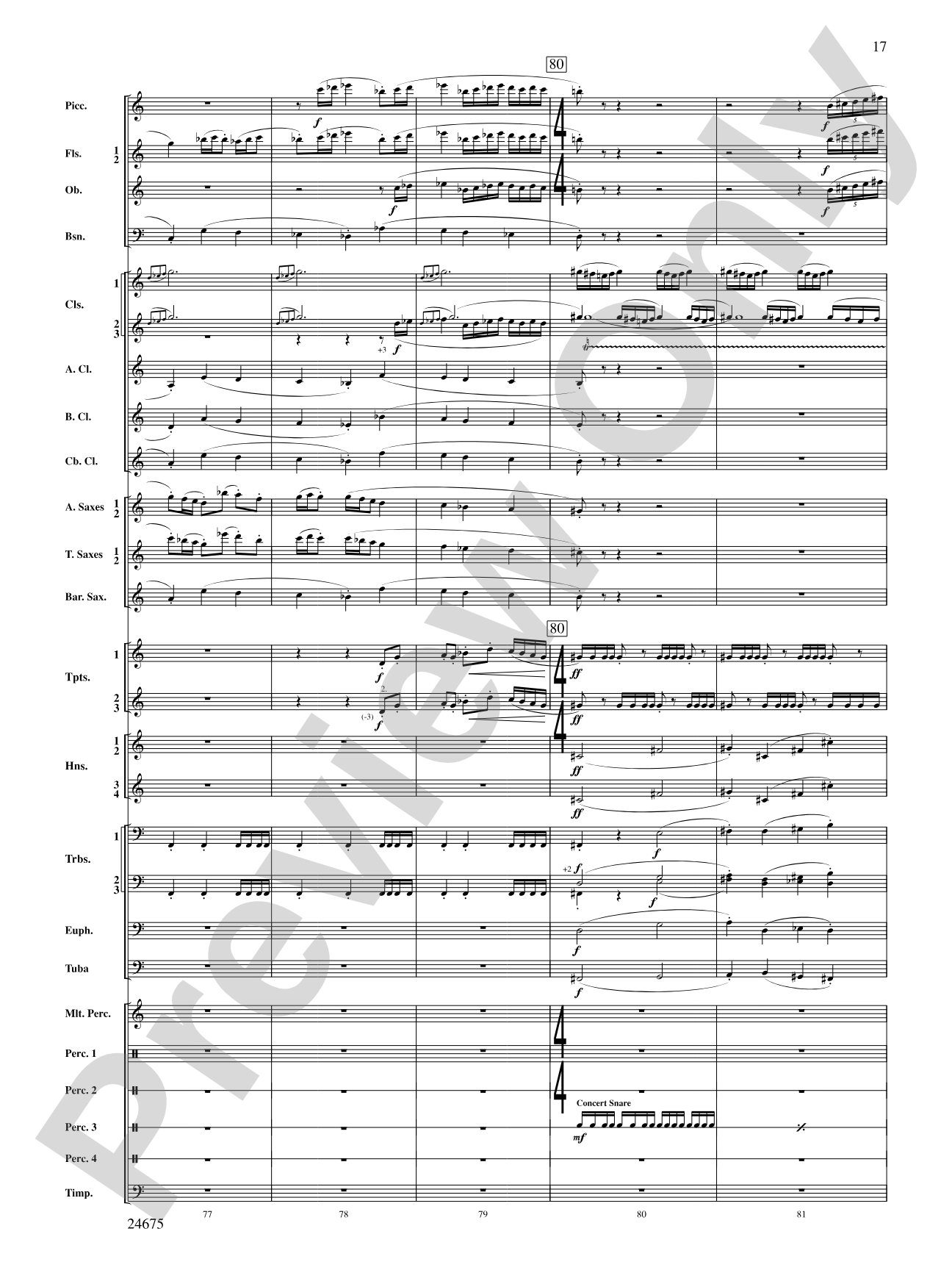 Confession (Movement 2 of Symphony of Prayer): Concert Band Conductor Score & Parts