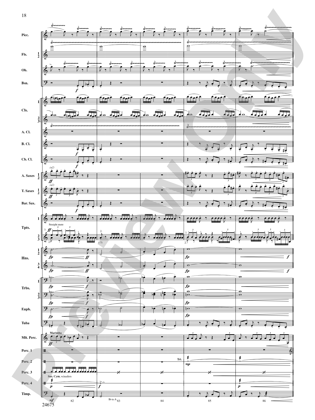 Confession (Movement 2 of Symphony of Prayer): Concert Band Conductor Score & Parts